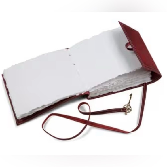 Wanderings Burgundy Leather Watercolor Journal - Picture 3 of 9